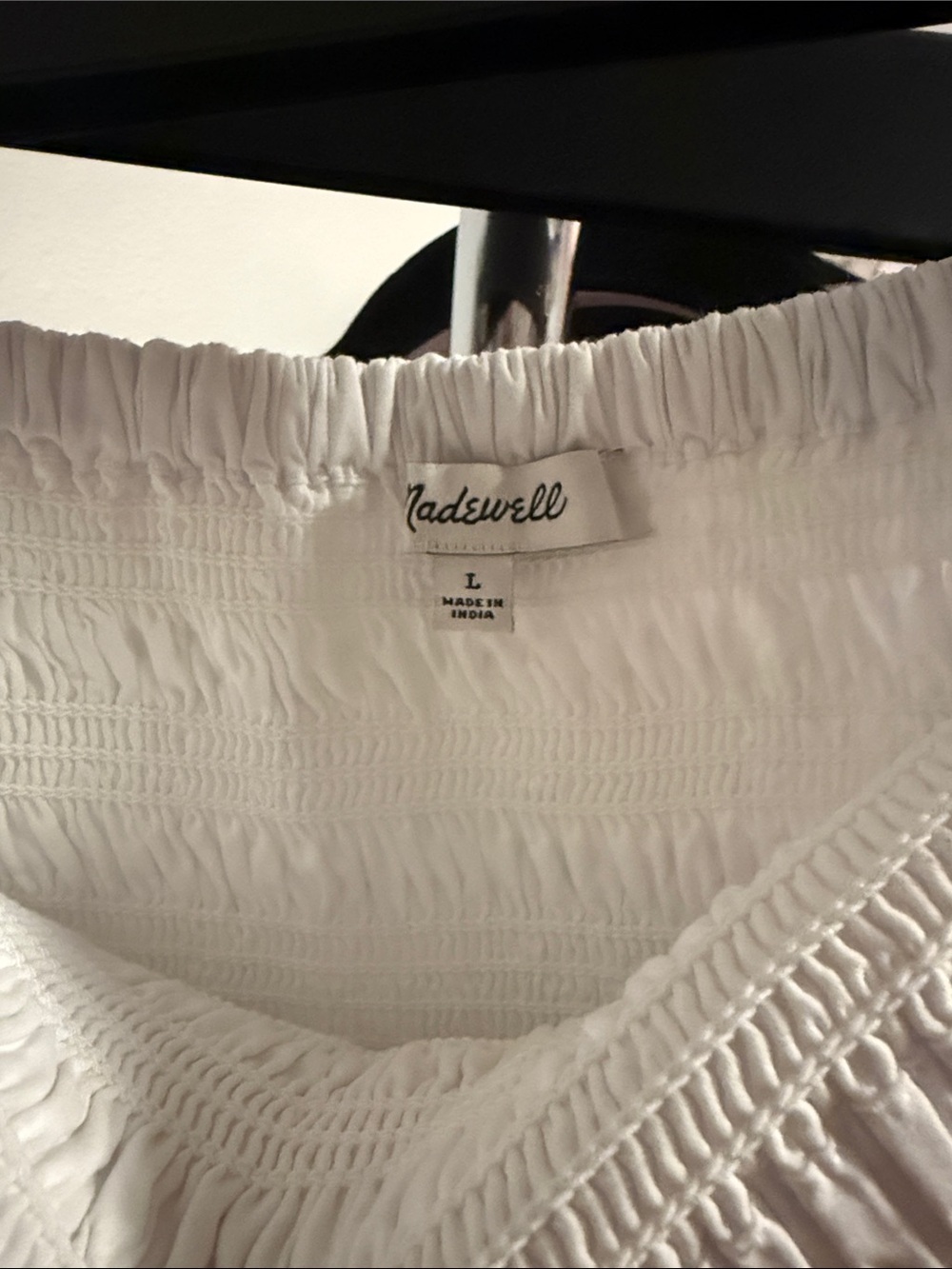 Madewell Smocked-Waist Midi Skirt in Poplin - Picture 3 of 7